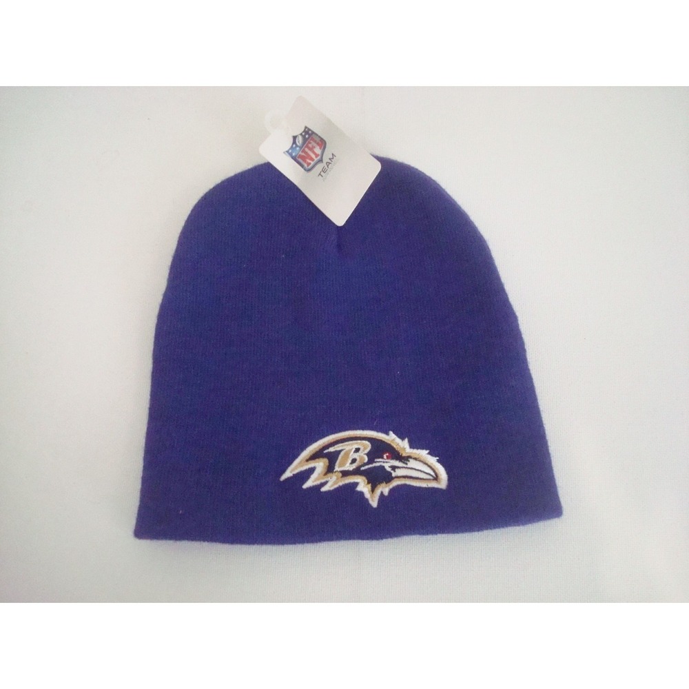 BALTIMORE RAVNES PURPLE   BEANIE KNIT   HAT CAP VINTAGE DEADSTOCK 03